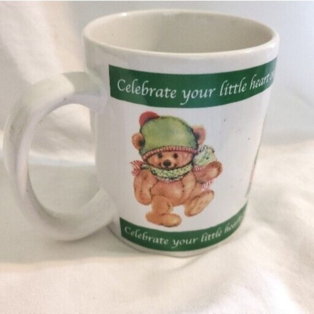Hallmark Gourmet Gift Mug Coffee Hot Chocolate Celebrate  Christmas Teddy Bears